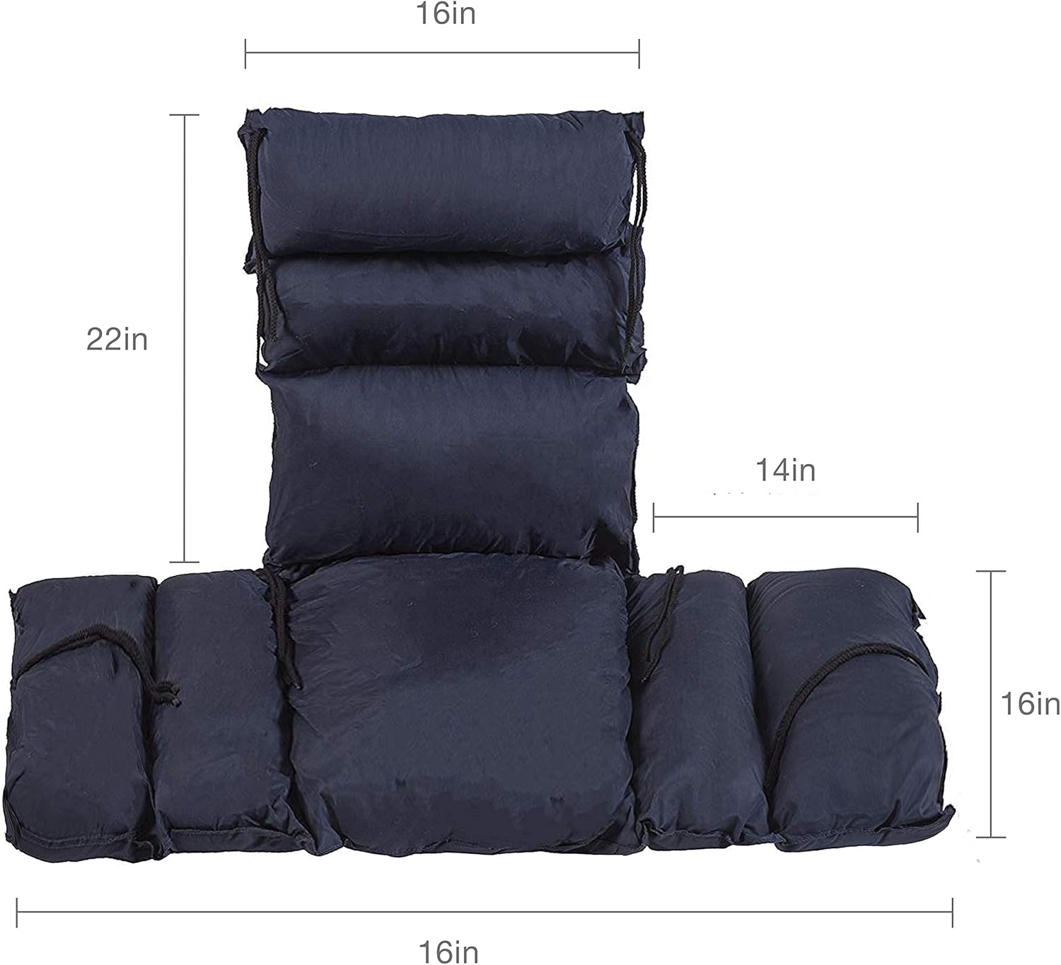 DMI Comfort Wheelchair Cushion, Wheelchair Seat Cushion, Total Wheelchair Pillow, Recliner or Chair Cushion, Navy: Health & Personal Care