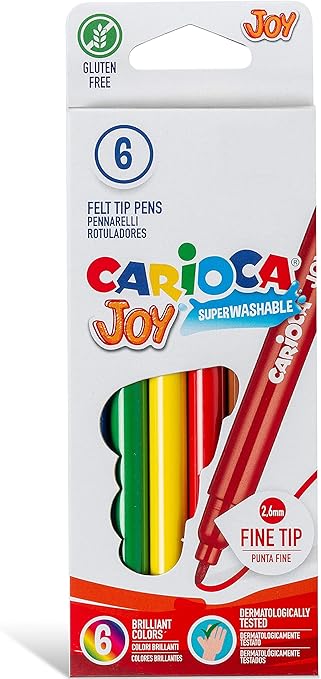 Carioca- Joy Pack de 6 rotuladores, Multicolor: Amazon.es: Juguetes y juegos