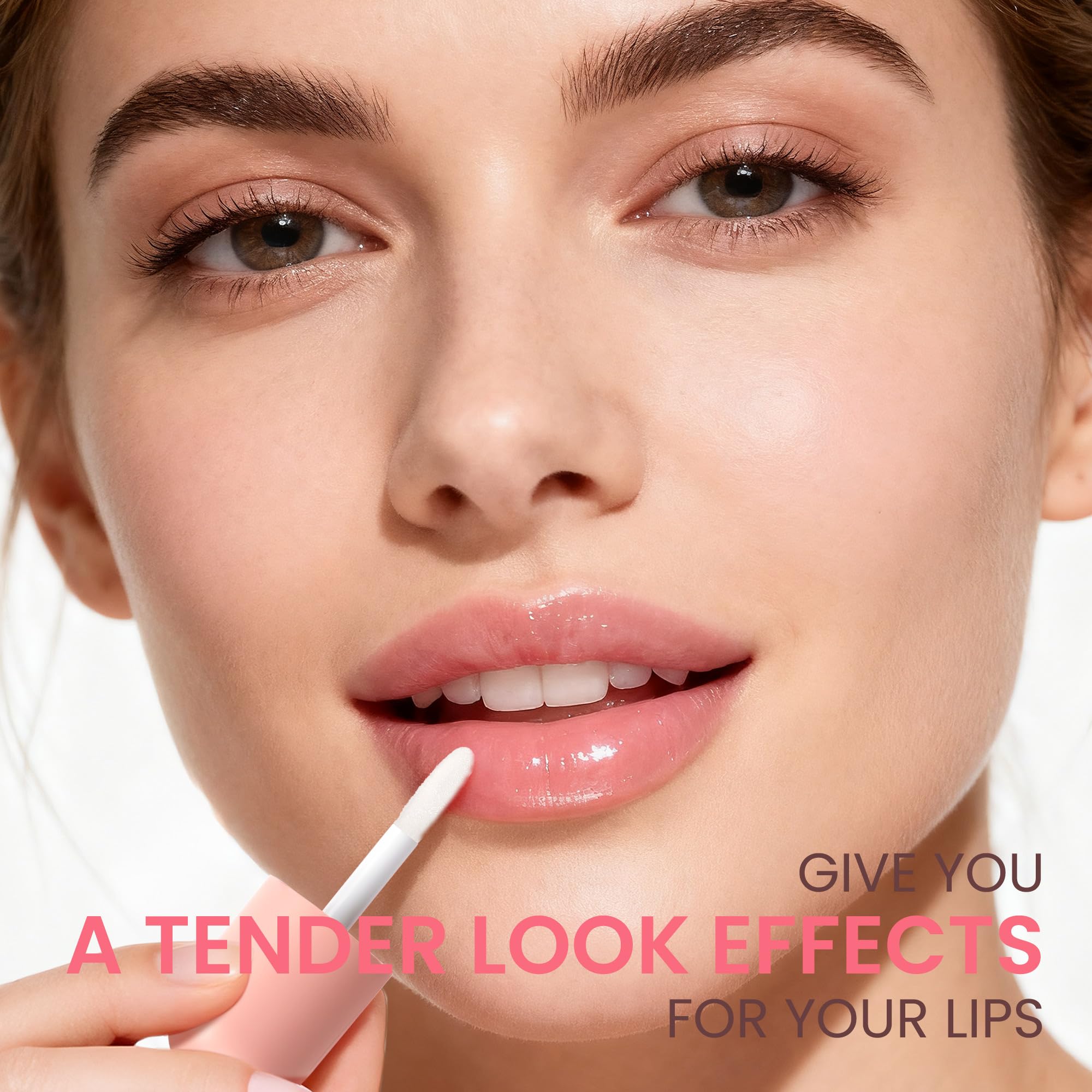 DEROL Lip Plumper by Vafee, Natural Lip Plumper and Lip Care Serum, Lip Enhancer for Fuller, Lip Mask, Beautiful Fuller, Hydrating & Reduce Fine Lines 5.5ML (Day& Night)