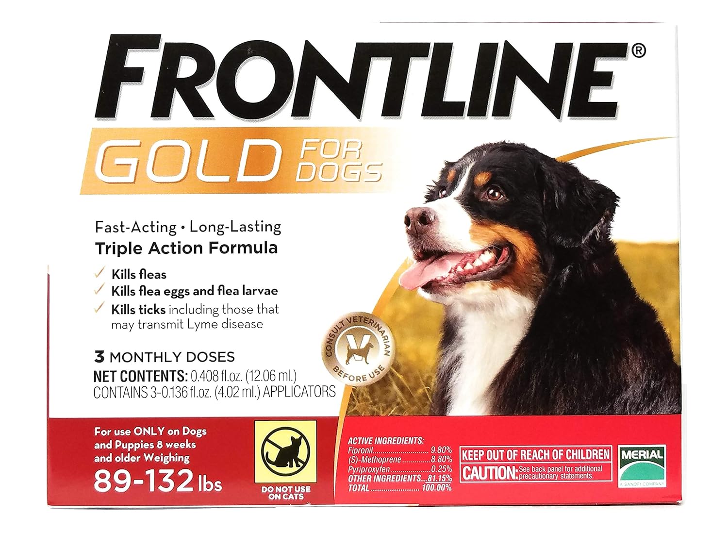 Reviews Frontline Gold 3 Dose 89+lbs