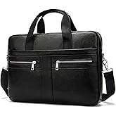 Leather Briefcase for Men, 15.6-16.1 inch Laptop Bag, Vintage Handmade Messenger Bag
