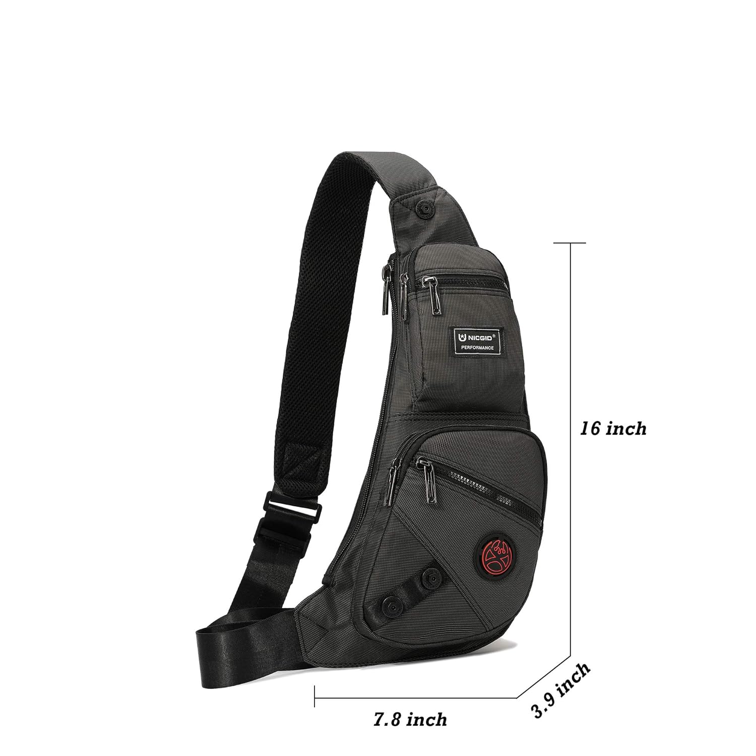 nicgid sling bag chest shoulder