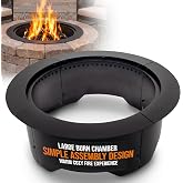 Blue Sky Outdoor Living 28" Round Smokeless Fire Ring Insert | Smokeless Fire Ring for Outside Fire Pit, double-wall, powder-coated steel insert, standalone/ block surround, large capacity