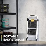 KINGRACK 3 Step Folding Ladder with Safety Lock Non-Skid Pedals White view 6