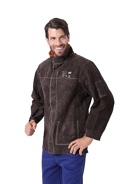 Mufly Schweißer Jacke aus Rindleder Welding Jacket Schweißerjacke Arbeitsjacke Schweißerschutzjacke