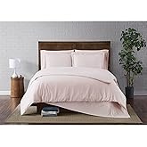 TRULY SOFT Everyday Duvet Set Blush Polyester 3-Piece Full/Queen Duvet Set, Solid Color Themed, for Men and Women, Oeko-TEX Certified Confidence