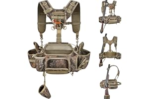 NEW VIEW Hunting Fanny Waist Pack for Men, Camo Waist Pack for Hunter, Fanny Hunting Backpack with Rifle & Bow Holder