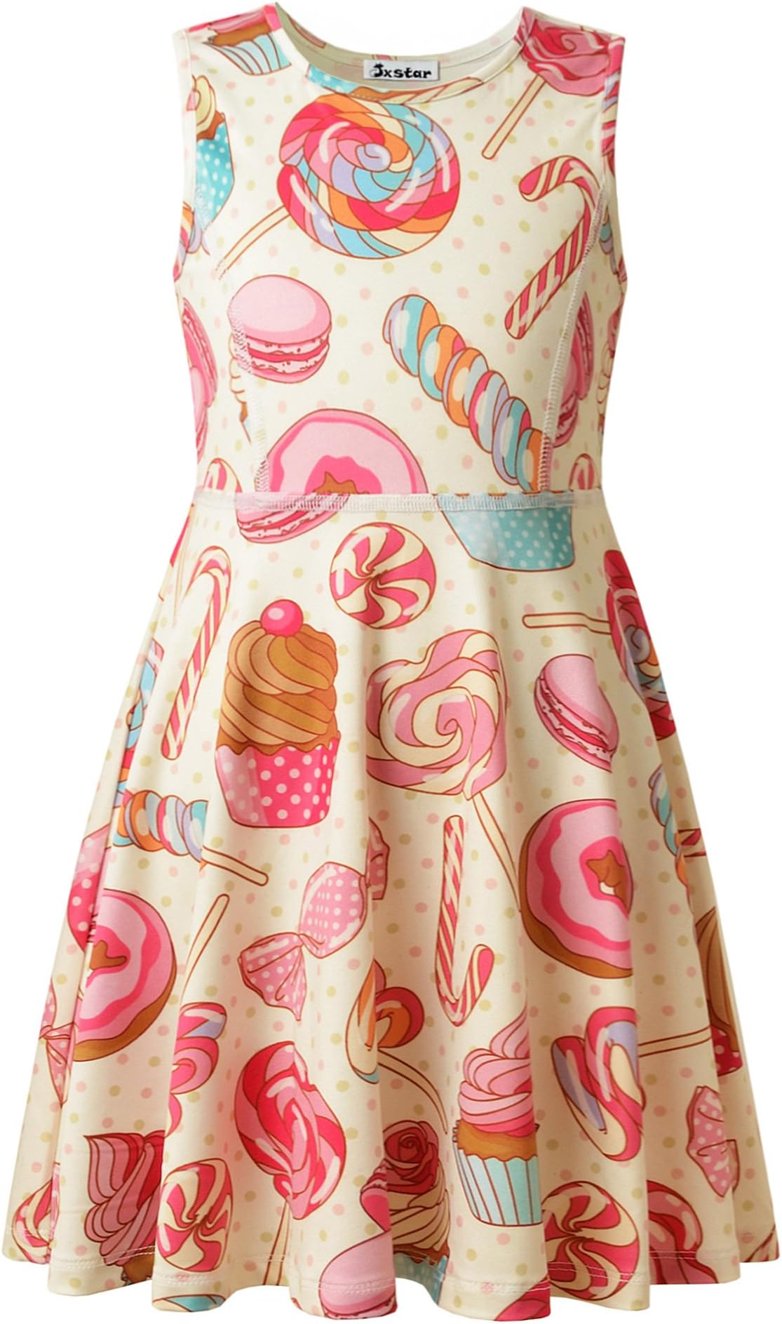 Girls Summer Dress Sleeveless Printing Casual/Party 3-13Years