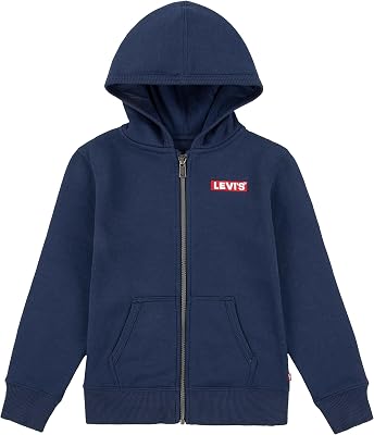 LVN BOXTAB Full Zip Hoodie, Felpe con Cappuccio Bambini e Ragazzi, Blu (Dress Blues), 10 Anni