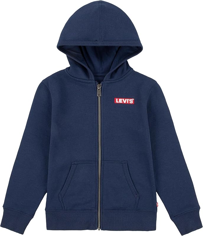 LVN BOXTAB Full Zip Hoodie, Felpe con Cappuccio Bambini e Ragazzi, Blu (Dress Blues), 10 Anni