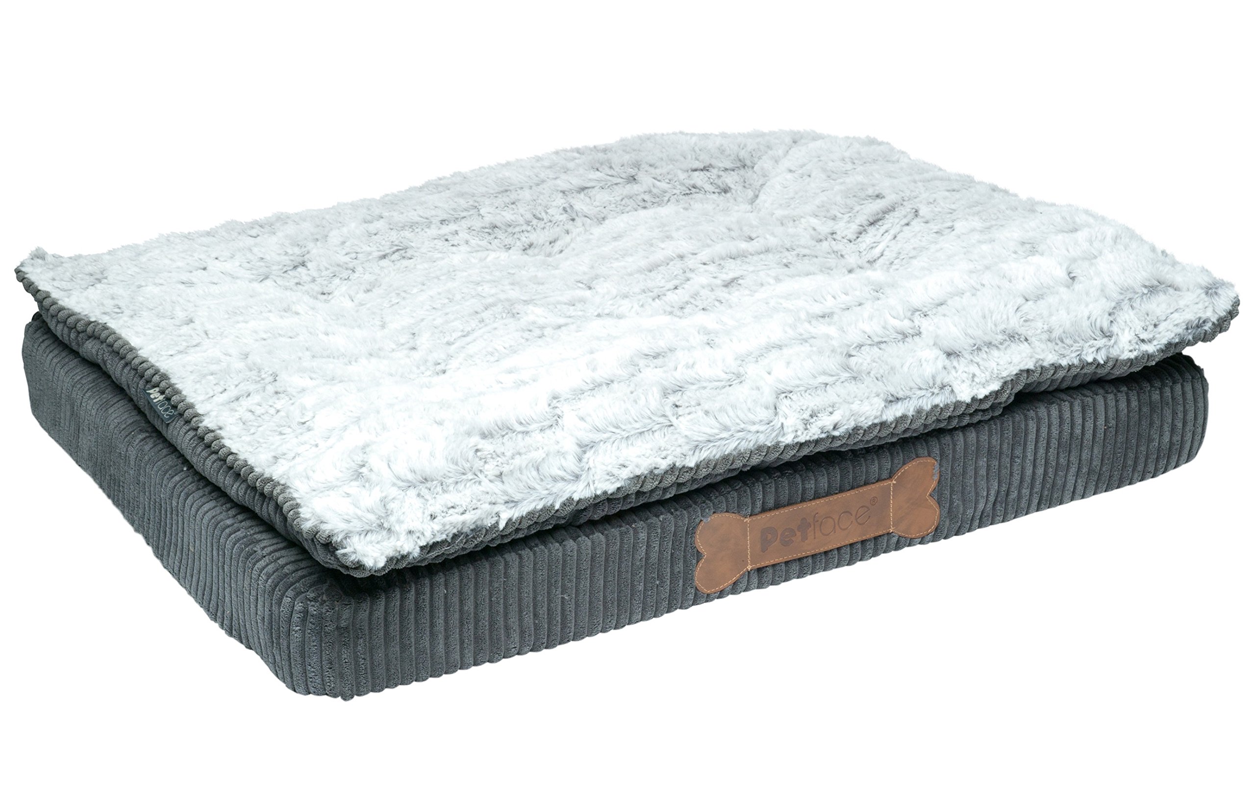 Petface Ultimate Luxury Memory Foam Dog Bed, Machine Washable, Large (Pack of 1)