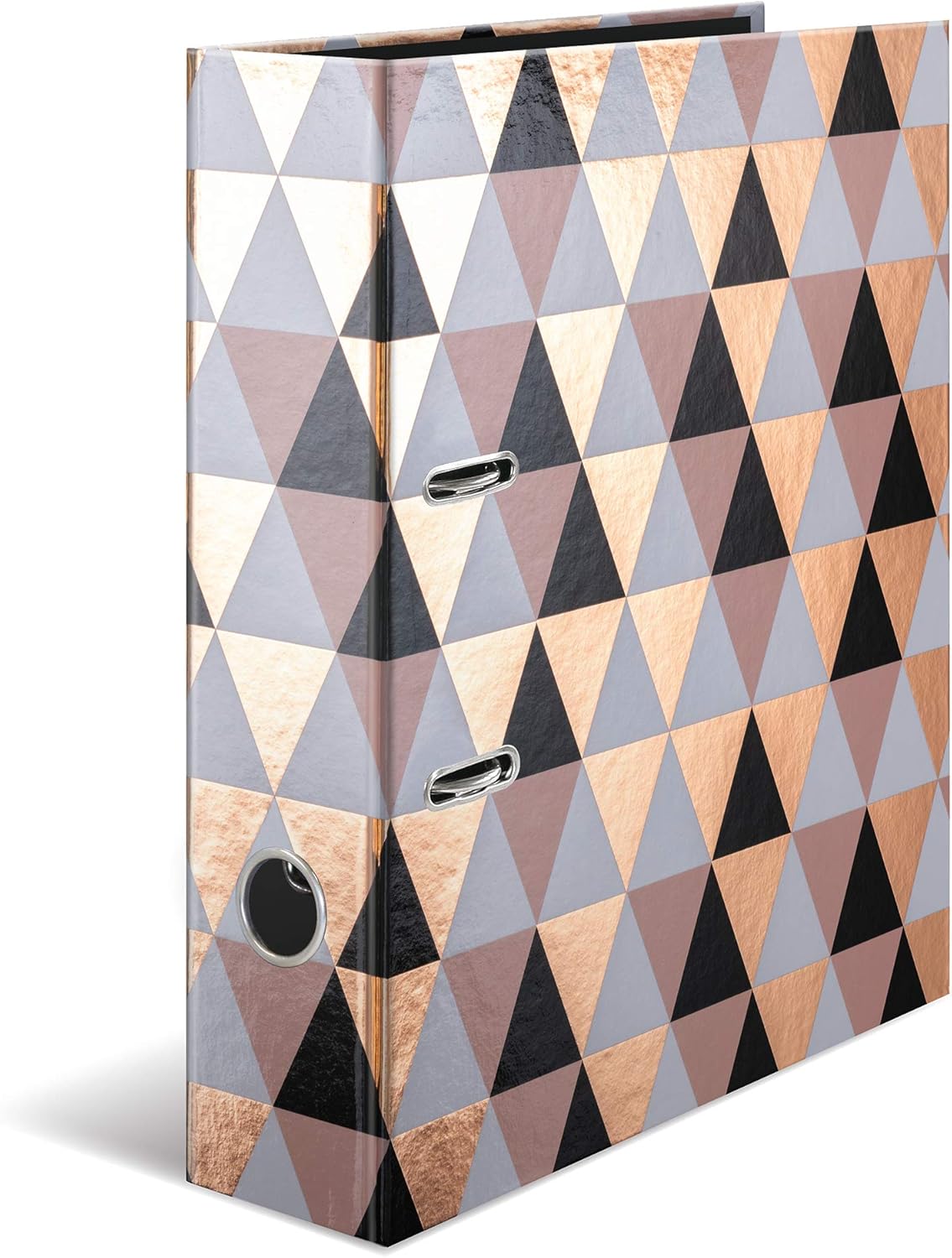 HERMA Design Folder A4 Finished Wide Made of Sturdy Cardboard with Foil Finish Ring Binder File 285 x 70 x 315 mm abstract, 1 Folder