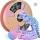 OVV3D PLA Filament 1.75mm, Matte Macaron PLA 3D Printer Filament，Dual Color PLA Sky Blue and Pink, +/-0.02mm 1kg