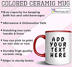 Custom White Coffee Mug - ADD YOUR NAME TEXT