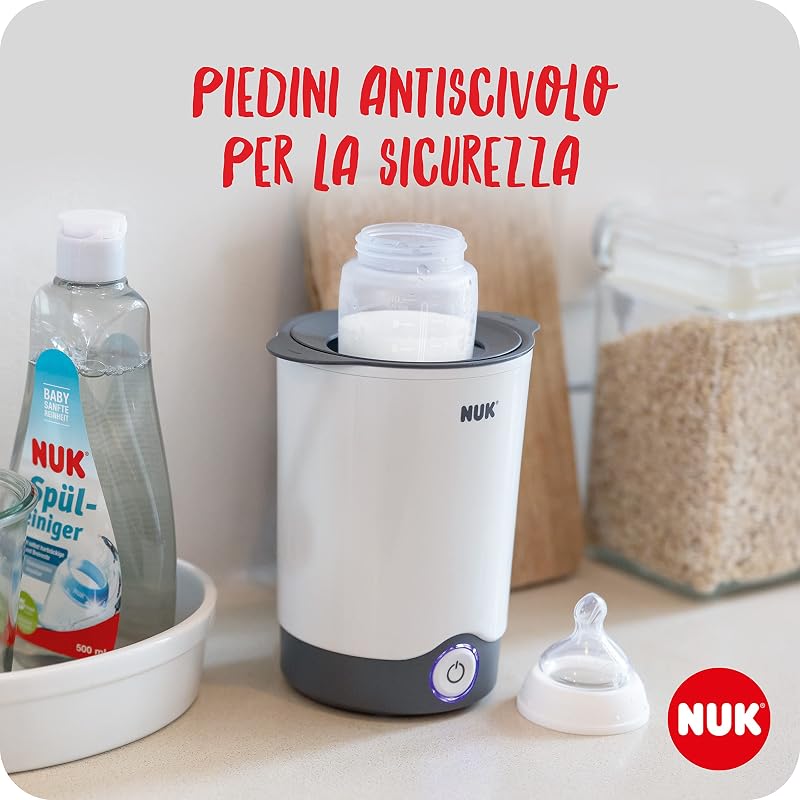Thermo Express scaldabiberon | Riscalda delicatamente cibi liquidi e pappe in 90 secondi | Spegnimento automatico | Cestello estraibile per una semplice rimozione | Spina europea a 2 poli