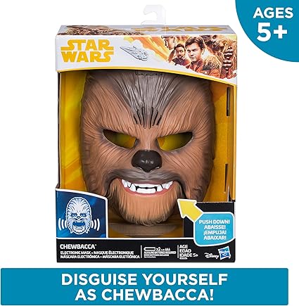 Amazon.com: Star Wars Movie Roaring Chewbacca Wookiee Sounds Mask, Funny GRAAAAWR Noises, Sound Effects, Ages 5 and up, Brown (Amazon Exclusive): Hasbro: Toys \u0026 Games