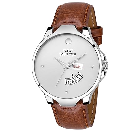 Louis Weil AR8005 Brown Silver Movado Collection Mens Watch