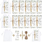 Wxiben Employee Appreciation Gifts Pens - 20 Sets Thank You Gifts Wood Bamboo Pen with Inspirational Bookmark Cards Organza Bag Retractable Ballpoint Pens for Coworker Team Office Teacher Staff Gift