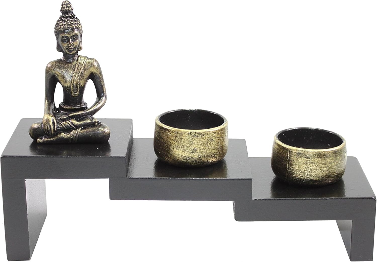 Tabletop Stairway Style Zen Garden Buddha Candle Holder Home Decor Relaxing Gift