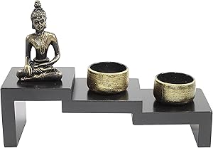 Tabletop Stairway Style Zen Garden Buddha Candle Holder Home Decor Relaxing Gift