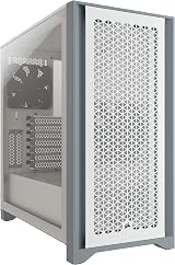 Corsair 4000D Airflow White Mid-Tower Case with Two 120mm Fans
