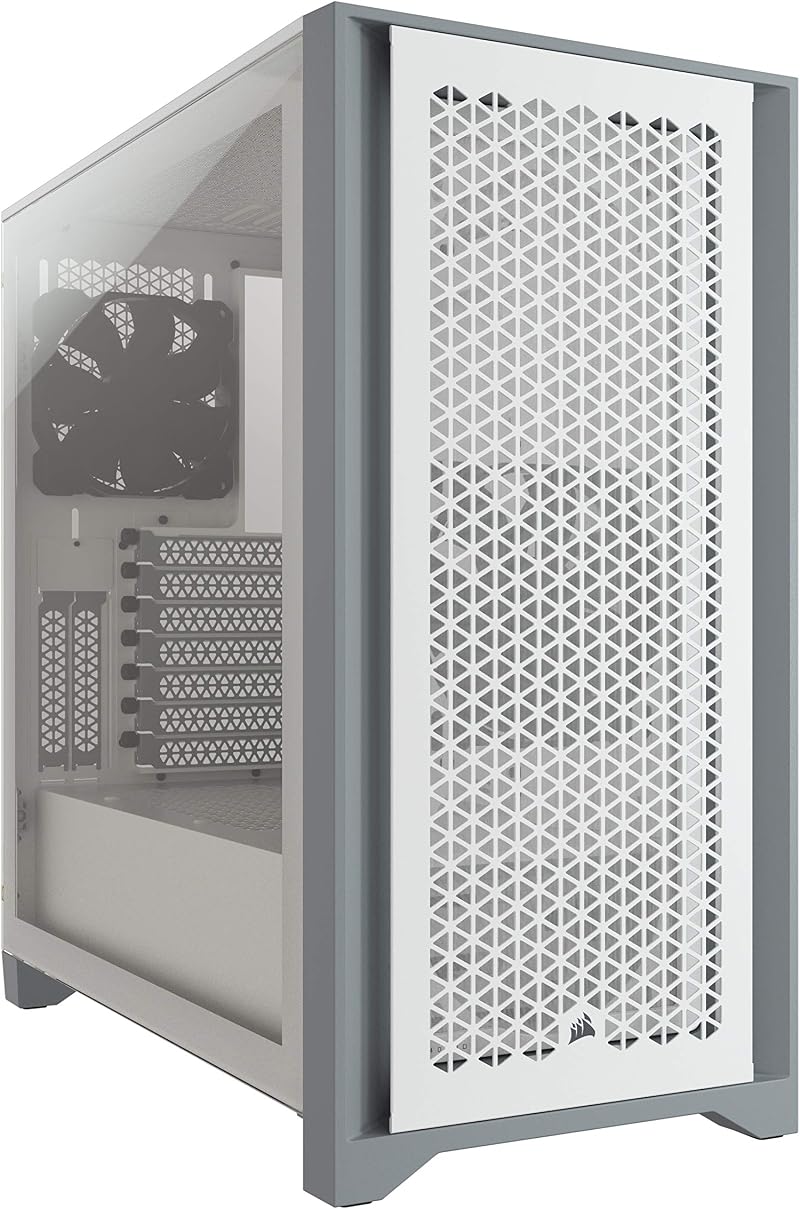 Corsair 4000D Airflow White Mid-Tower Case with Two 120mm Fans
