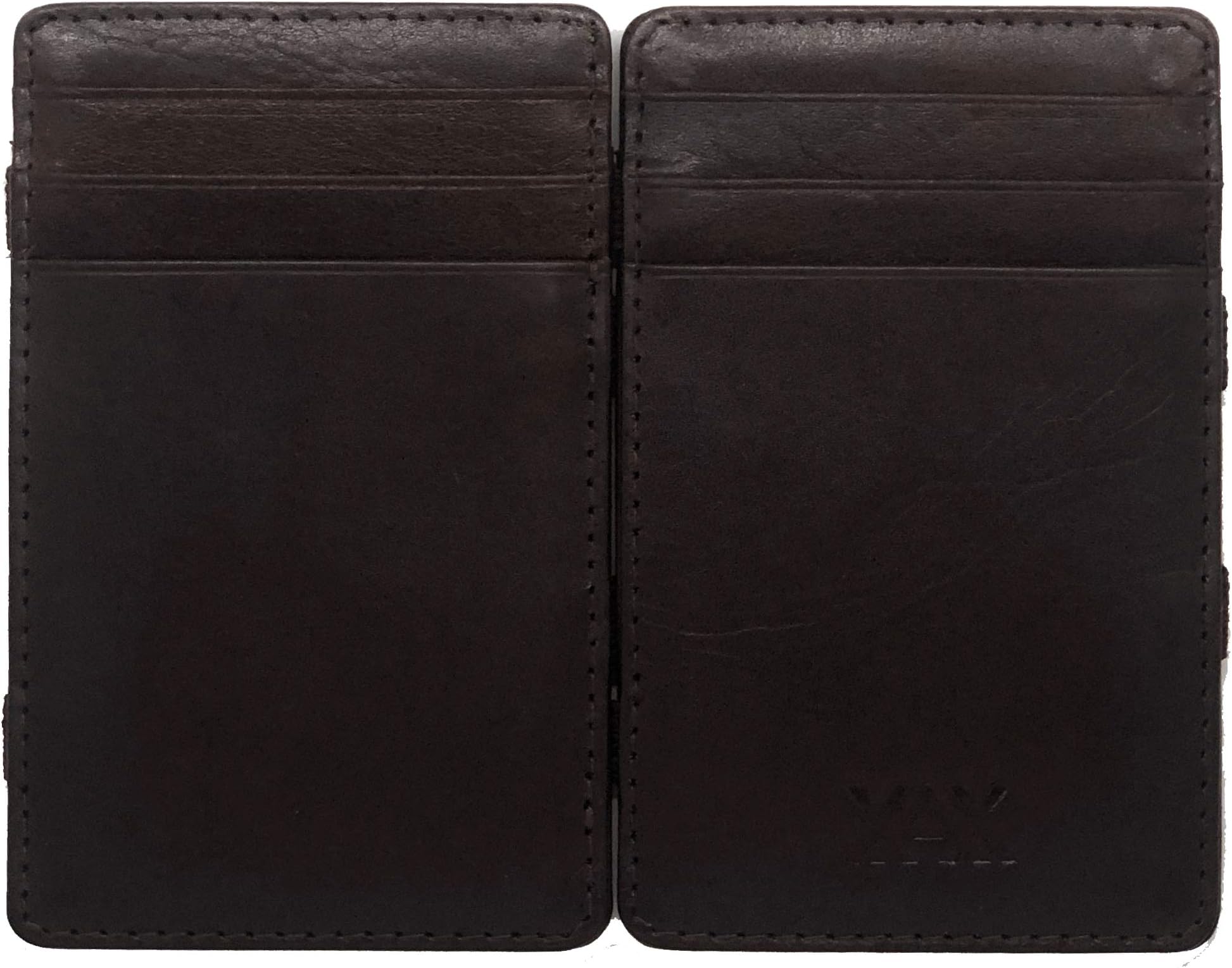 XAX RFID Blocking Thin Minimalist Magic Wallet, Vegetable Tan Leather