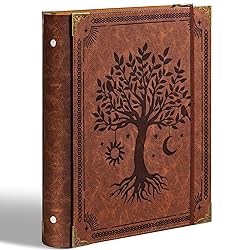 Ovesmusl Leather 3 Ring Binder Fits 8.5"x11" Letter