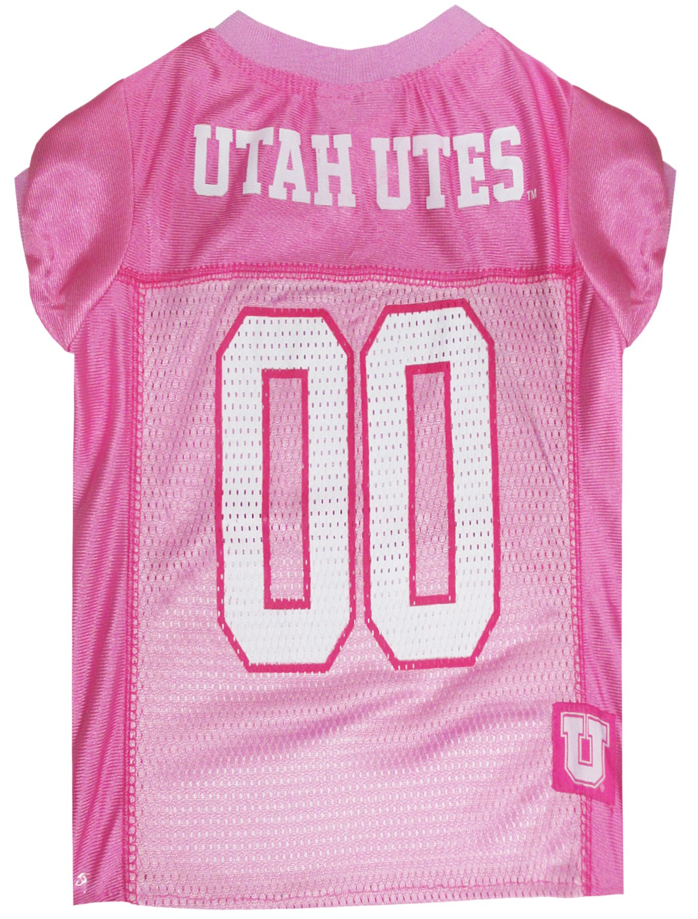 Pets First NCAA Jersey for Dogs & Cats - Utah Utes Pink Jersey, Size X-Small. Cute Pink Outfit for Pets