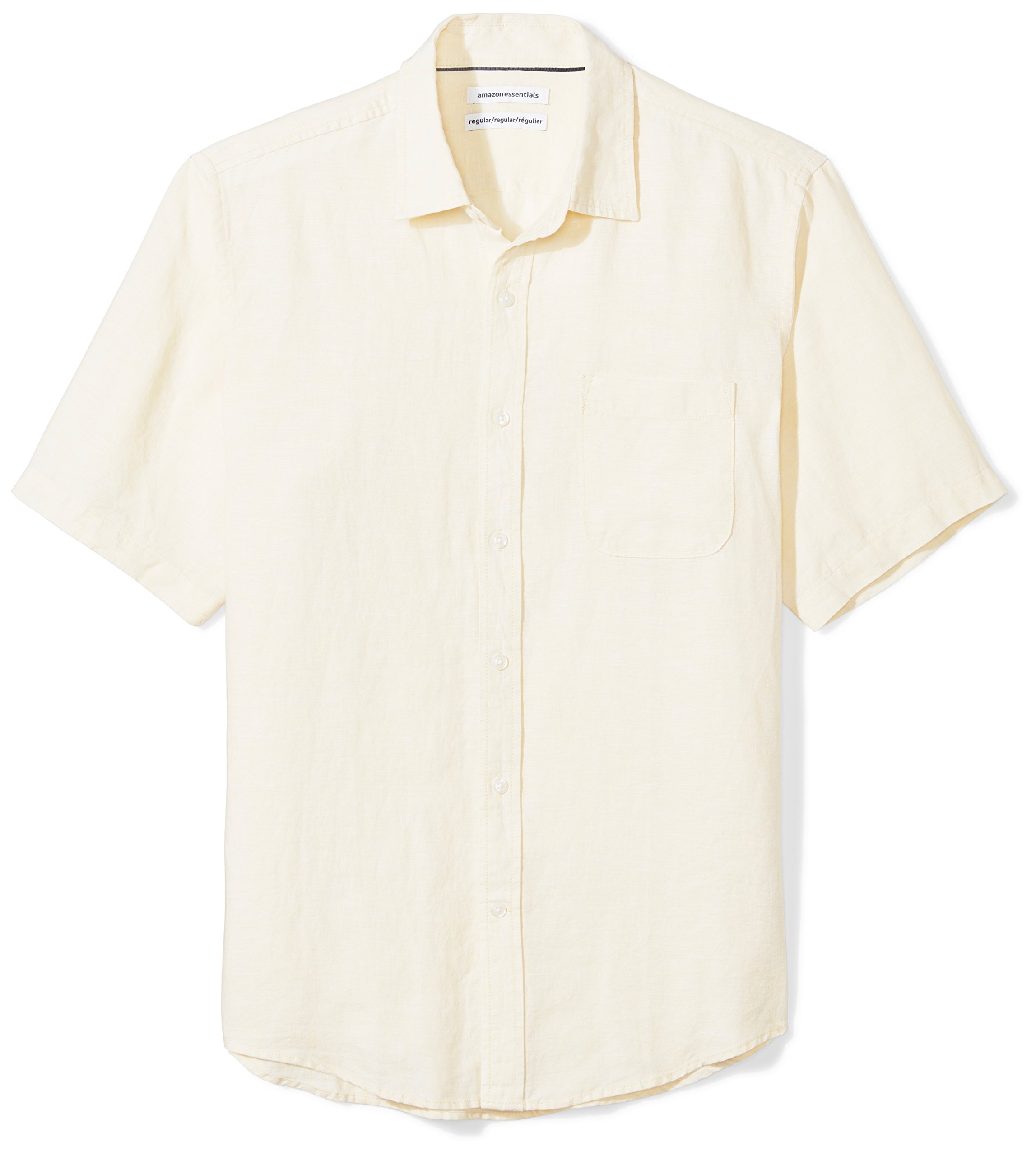 Amazon Essentials Men's RegularFit ShortSleeve Linen Shirt