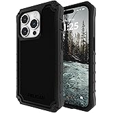 Pelican Ambassador Series - iPhone 15 Pro Case 6.1" [18ft MIL-STD Drop Protection] [Compatible with MagSafe] Heavy Duty Phone Case for iPhone 15 Pro with Belt Clip Holster Kickstand - Black