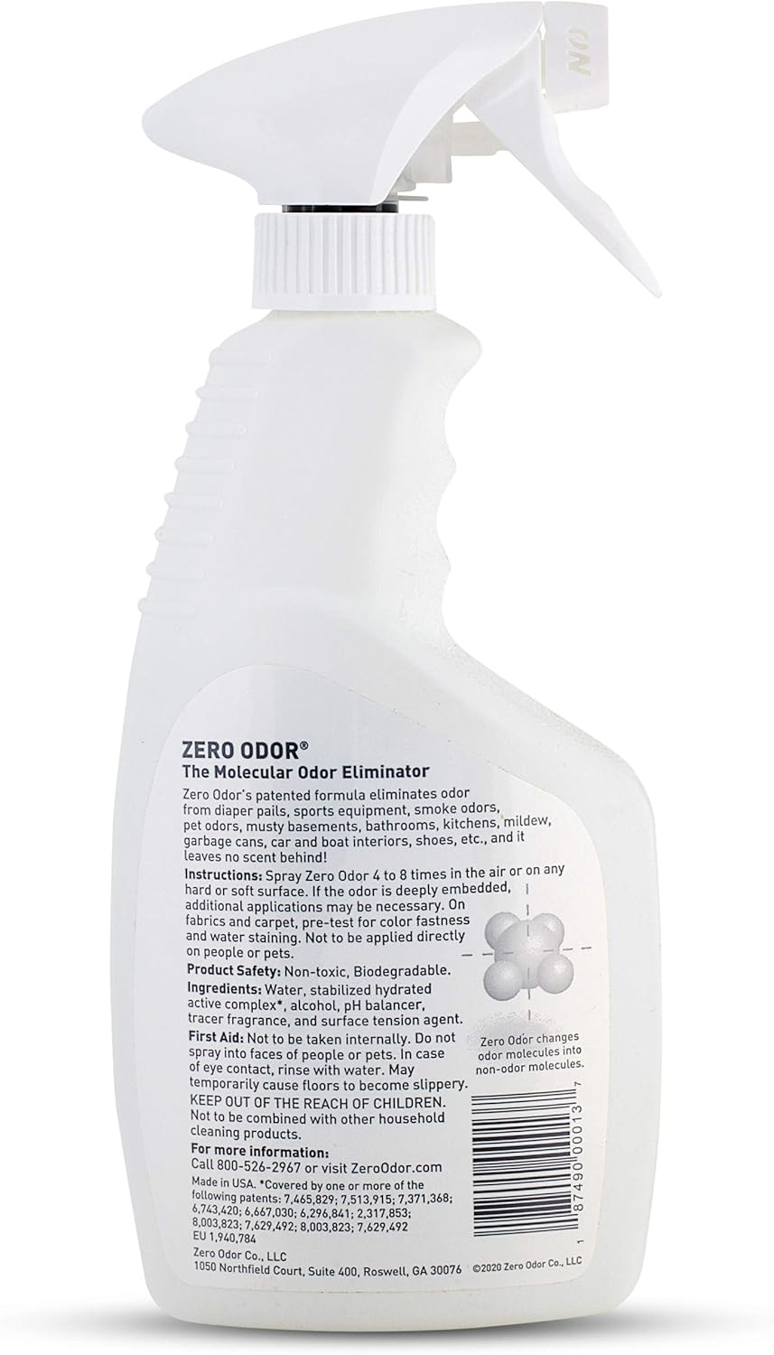Zero Odor Multi-Purpose Household Odor Eliminator, Trigger Spray, 16-ounces : Pet Deoderizers : Pet Supplies