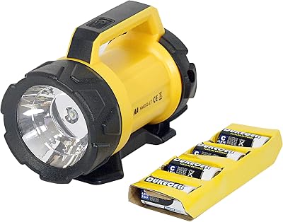 AA AA3881 Heavy Duty LED Torch 180m Beam 120 Lumens Weatherproof Batteries Incl.