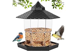 Gbekery Bird Feeders for Outdoors Hanging,Retractable Foldable Design Wild Bird Seed Feeders for Outside, 1 Pack