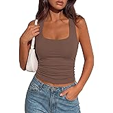 PRETTYGARDEN Women's Summer Halter Tank Tops 2026 Y2K Sleeveless Slim Fitted Backless Shirts Going Out Spring Workout Clothes