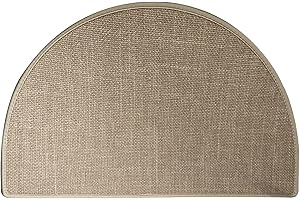 Half Moon Rug, 20x32 Inch Water-Absorbent Quick-Drying Half Round Door Mat, Non Slip Round Rug, Washable Entryway for Bedroom