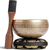 Silent Mind Tibetan Singing Bowl Set with Cushion & Mallet – Beginner Friendly view 2