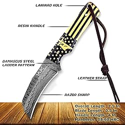 WOMBAT KNIVES Handmade Damascus Steel Lineman tools