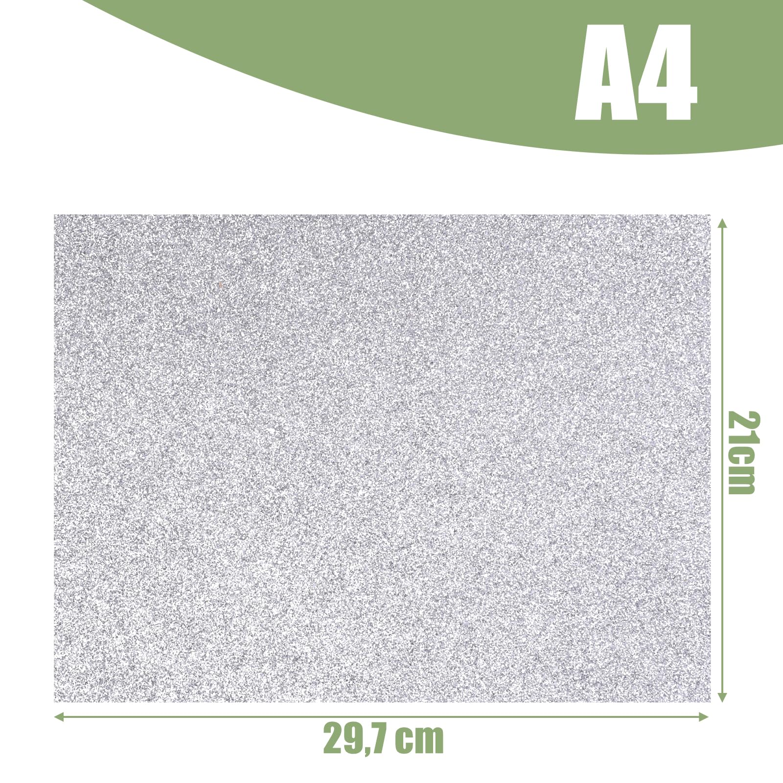 VGOODALL 27 Blatt Perglanz-Papier, DIN A4 Silbermetallisches Bastelpapier mit Perlmutt-Schimmer Glitzerpapier 250 g/m²