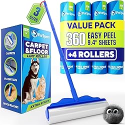 PetLovers Large Lint Roller with 3 Refills – 360