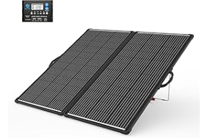 ACOPOWER 200W Mono Portable Solar Panel Kit – Lightweight, Waterproof Suitcase with 20A Charge Controller for Camping and RV Use