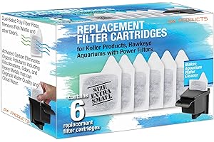 SW PRODUCTS Koller Products XS 6-Pack Filter Cartridges, Replacement Cartridge for Koller Products Fish Tanks