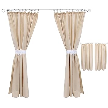 Kinderzimmer Vorhänge 155 x 155 cm Set mit Schlaufen Baby Gardinen 