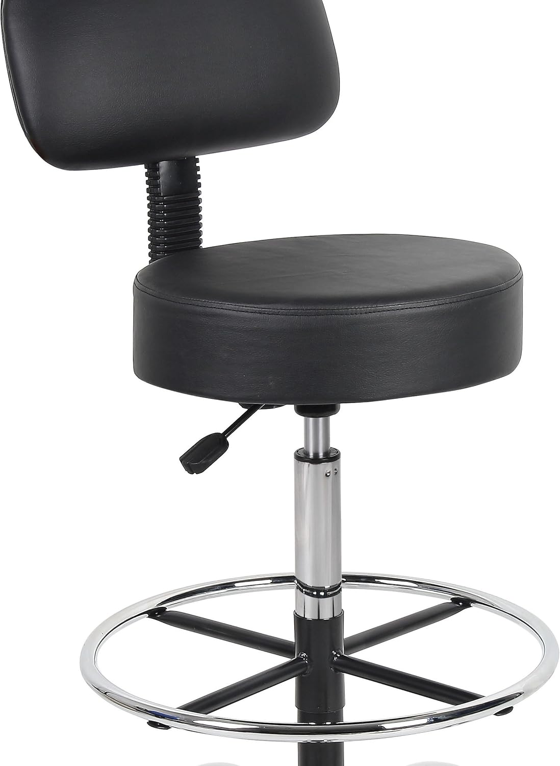 Boss Office Products B16245-BK Be Well Medical Spa Drafting Stool with Back, Black: Furniture & Decor