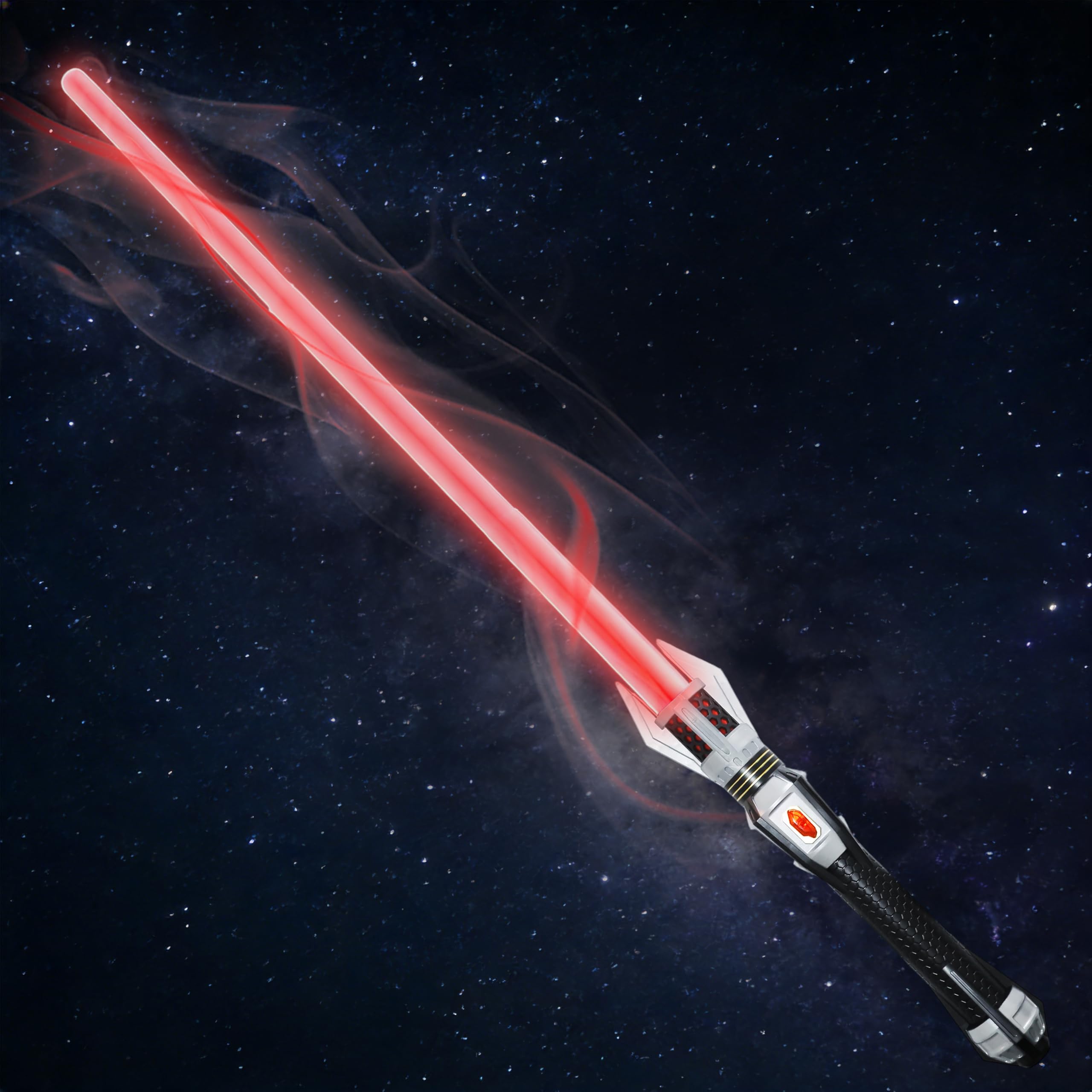 LED Retractable Light Saber, Light Saber with FX Sound Effect Handle Light Up Sword, Light Swords Star Wars for Galaxy Battles, Halloween Dress Up Parties, Xmas Birthday Present (Red)