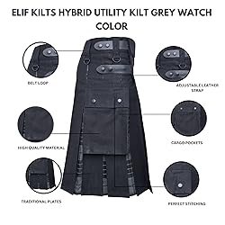 Modern Utility Kilts-Men's Plus Size Scottish
