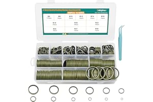 DEKIPHOX 388 PCS 12 Sizes NBR Metal Bonded Sealing Washer Kit M6 M8 M10 M12 M14 M16 M18 M20 M22 M24 M27 M30 Automotive Self-Centred Metal Rubber Sealer Oil Drain Plug Gasket Assortment