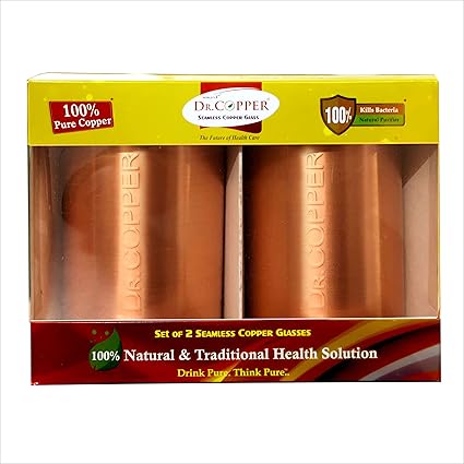 Dr. Copper Seamless Copper Glasses - Set of 2