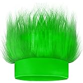 Novelty Place Green Hairy Costume Headband - Fun and Fuzzy Crazy Hair Wig Troll Hair Costume Accessories - Perfect for Sports Parties, Costume, Cosplay, and Halloween - Fit Kids, Teens and Adults