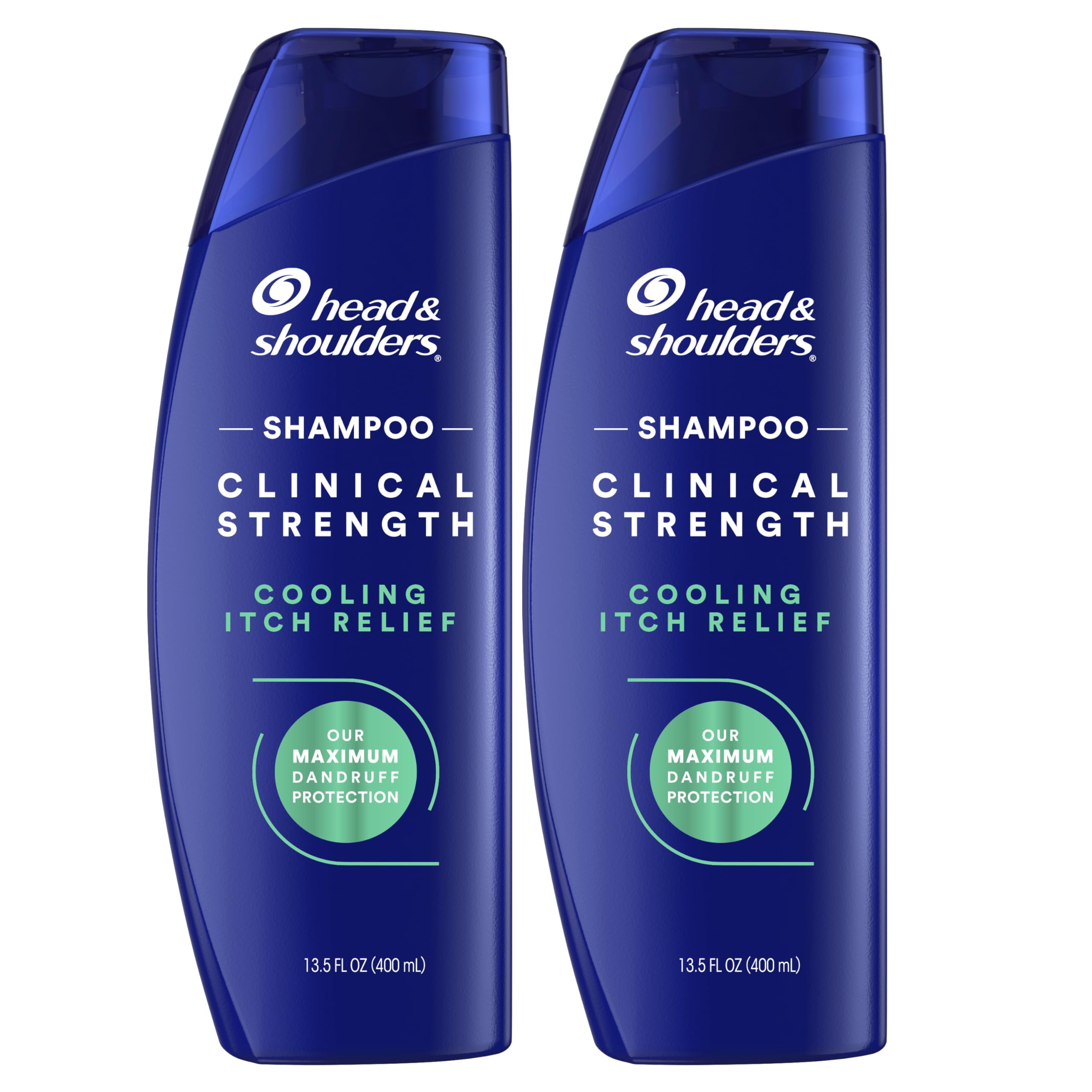 Photo 1 of Head & Shoulders Clinical Strength Dandruff Shampoo, Selenium Sulfide Dandruff Defense, Intensive Itch Relief, Seborrheic Dermatitis Relief, Cooling Menthol, 13.5 Fl Oz Each, 2 Pack